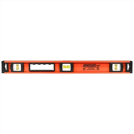 Johnson Johnson 24 in. Aluminum Heavy Duty I-Beam Level 3 vial 1253-2400