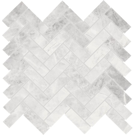 Daltile Eclessia Marble Natural Stone Herringbone Mosaic Honed, 10.70 SQFT Per Carton, 10PK M34413HERRMSHN