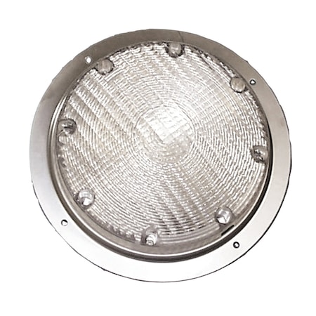 Arcon Arcon 20671; 18-LED Round Porch Light; 12 Volt; Silver Base; Clear Lens; 8.5 Inch Diameter 20671