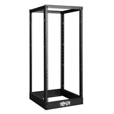 Doomsday 4-Post Open Frame Rack Cabinet Square Holes 1000lb Loadcap Black DO3465285
