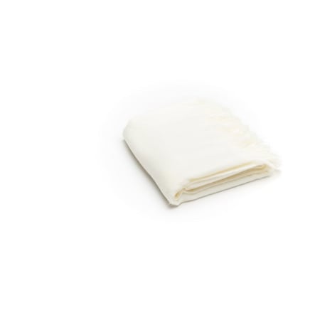Homeroots Creamy Milk Soft Acrylic Herringbone Throw Blanket 475722