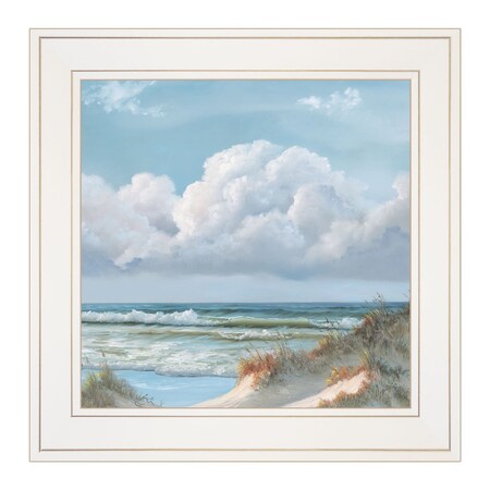 Homeroots Beautiful Day Triptych III White Framed Print Wall Art 407355