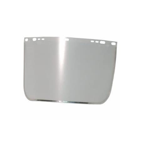 Anchor Brand Visor, Clear, Aluminum Bound, 15-1/2 in L x 9 in H, for Jackson Safety Head Gear/Cap Adaptors 101-3440-B-CL