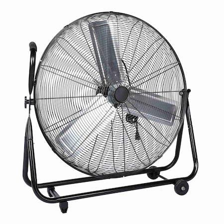 Edendirect 30-Inch High Velocity Floor Fan with Roll Booster, 3-Speed, Tilt Head, for Industrial Use IR-FLOOR30B01