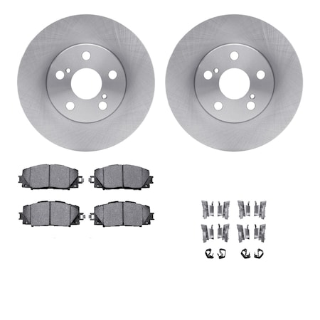 Dynamic Friction Co DFC Brake Rotor with 5000 Brake Pads and Hardware Kit 6512-76516