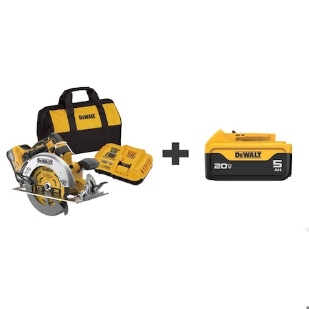 Dewalt MAX 7 1/4 INCH CIRC SAW TL KIT 20V DCS590WW1/DCB205