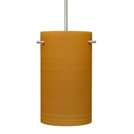 Besa Lighting Besa Tamburo 5 Pendant, Oak, Satin Nickel Finish, 1x 100W MAX E26 Base 1JT-4005OK-SN