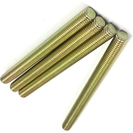 Zmg Fasteners Plus 5/16 - 18 X 2" FULLY THREADED STRAIGHT ROD SAE GR 8 J429 ZINC TRIVALENT YELLOW 2045959