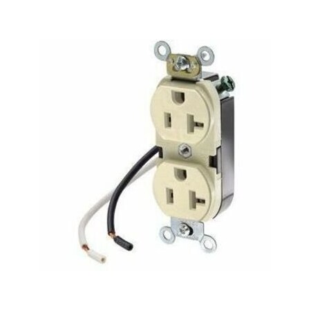 Leviton Leaded Dup 20A 125V Self-Gr Ivr 5340-CI