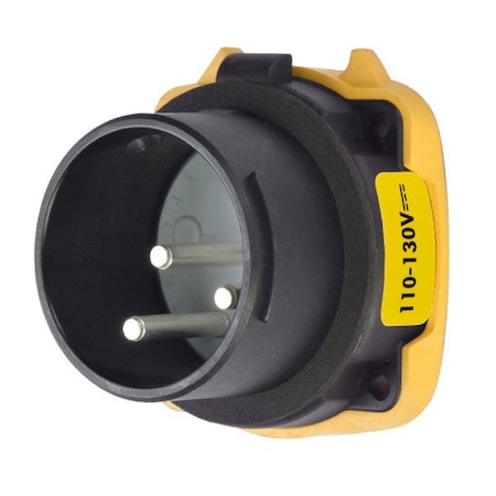 Meltric DSDC1 HAZ INLET POLY BLACK SIZE 2 TYPE 4X 2P+G 20 A 130 VDC 35-18109-HAZ