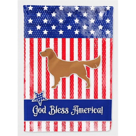 Carolines Treasures USA Patriotic Golden Retriever Flag Canvas House Size BB3304CHF