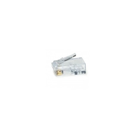 Cable Wholesale Platinum Tools ezEX-RJ45(38) Cat5e Unshielded Crimp Connectors, Slide Through Wires, POE 202038J