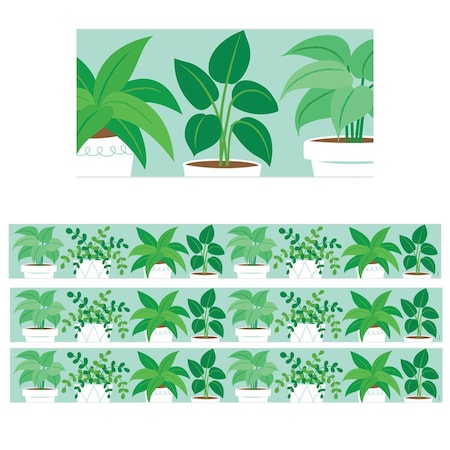 Creative Teaching Press Potted Plants EZ Border, 48 Feet Per Pack, 3PK 10416