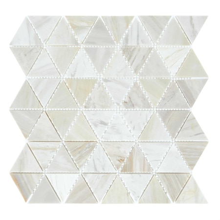 Daltile Pietra Divina 2 in Marble Natural Stone Triangle Mosaic in Polished & Honed Namaste, 10PK M0722TRIANGMS1P