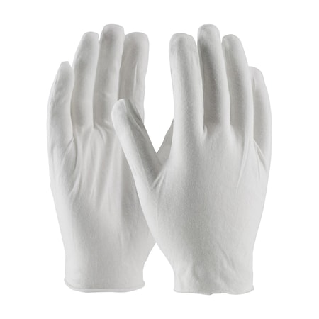 Cleanteam Premium, Light Weight Cotton Lisle Inspection Glove with Unhemmed Cuff, Jumbo Size, 12PK 97-500J