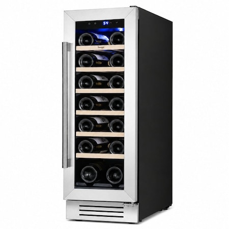 Yeego 11.6 inch 23 Bottle Single Zone Built-in Compressor Wine Cooler Refrigerator YG-WS12R-ZO