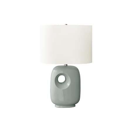 Monarch Specialties Lighting, 26"h, Table Lamp, Green Ceramic, Ivory / Cream Shade, Contemporary, Modern I 9678