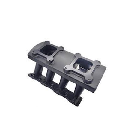 Absurdo LS7 Carb Fuel System Dual Carburetors Intake Manifold, Black AB2205649