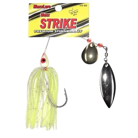 Stopper Lures Maxx Strike Series Bait, Spinner, Silicone, White Bait KE-MAX-SBBD18-WH