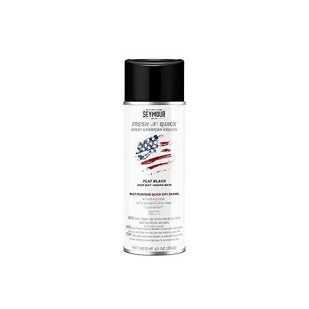 Seymour Midwest Fresh-N-Quick Multi-Purpose Spray Paint, Flat Black net 10 oz. 1110-1