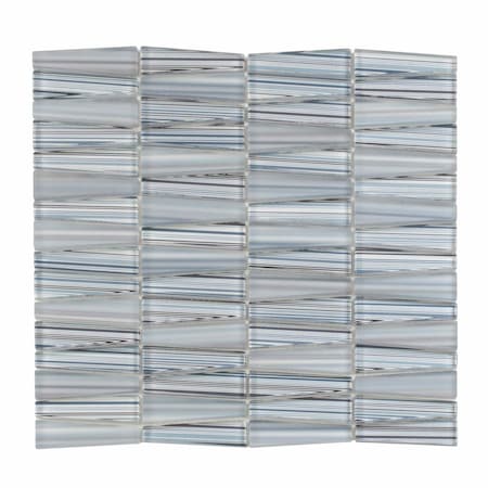 Apollo Tile Blue 12 in x 12.9 in Glass Glossy, Matte Floor and Wall Mosaic Tile 5.38 sqft/case, 5PK APLICL8807A
