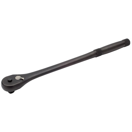 Proto 1/2" Drive 45 Geared Teeth Pear Head Style Quick Release Ratchet, 15" L, Black Oxide Finish J5450XLQRBL