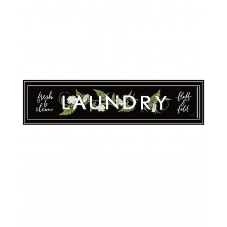 Homeroots Laundry Fresh and Clean 1 Black Framed Print Bathroom Wall Art 416220