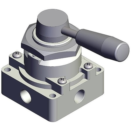 Smc Hand Valve, Closed, VH, Three-Position VH310-N02