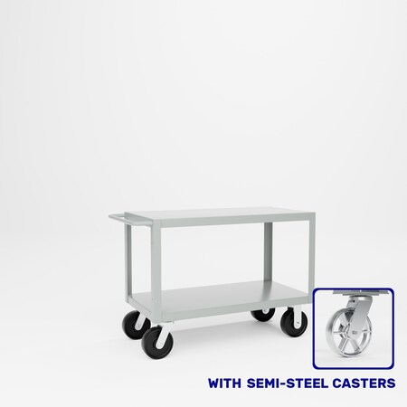 Pucel Extra Heavy Duty Shop Truck, 24 in W x 48 in D x 36 in H, Gray ET-2448-2S