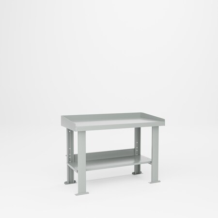 Pucel Steel Workbench, 48 in W x 24 in D x 32 1/2 in H, Gray BS-2448