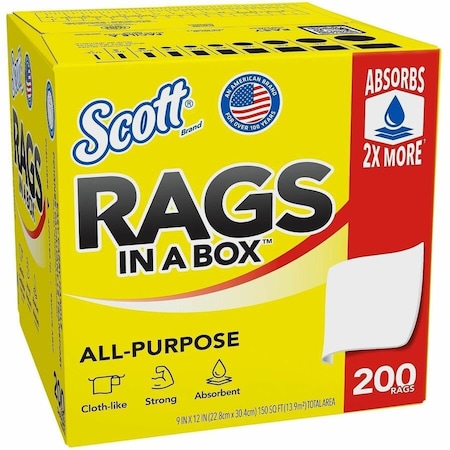Scott Dry Wipe, 200ct., Pop-Up Box, White 75260