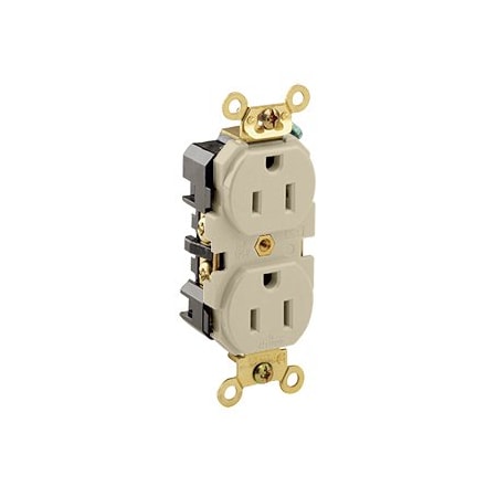 Leviton Industrial Series Extra Heavy Duty Grade Duplex Receptacle, 15 Amp, 125 Volt 5262-I