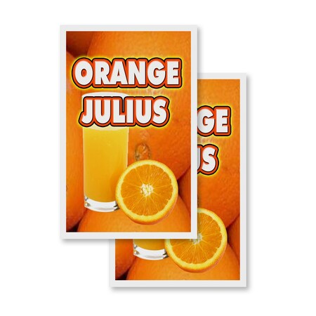 Signmission Orange Julius, Vinyl Decals Only 24 Inch x 36 Inch, Vinyl Decal, 2PK DSB-2436-2PACK-Orange Julius