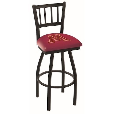 Holland Bar Stool Co 25" Blk Wrinkle Minnesota Swivel Bar Stool, Jailhouse Back L01825MinnUn