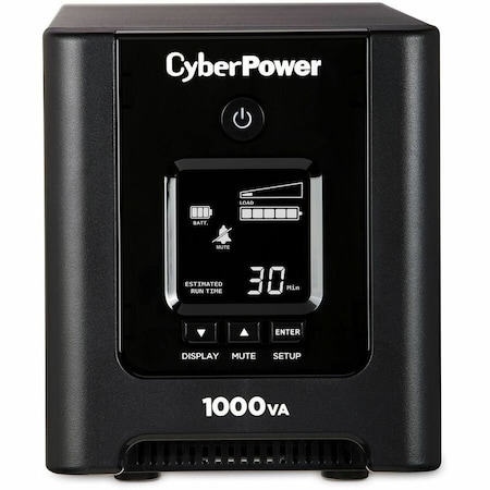 Cyberpower 700W SINE WAVE PFC LCD AVR 5-15P PLUG 8 OUT 15A TOWER 3YR WARRANTY OR1000PFCLCD