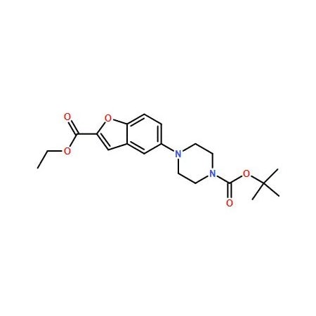 Ak Scientific tert-Butyl 4-(2-(ethoxycarbonyl)benzofuran-5-yl)piperazine-1-carboxylate (25g), CAS 183288-43-9 X5076-25g