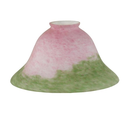 Meyda 7.5 Inch W Pink/Green Pate-De-Verre Bell Shade 10748