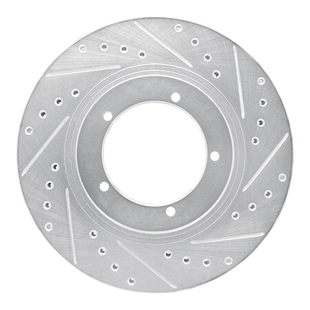 Dynamic Friction Co DFC Brake Rotor - Drilled and Slotted - Silver 631-02018R