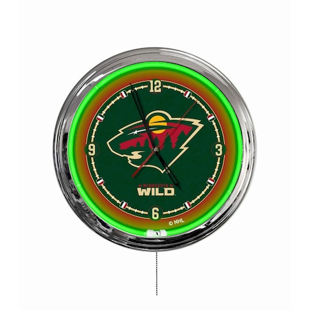 Holland Bar Stool Minnesota Wild 16 LED Wall Clock ClkL16