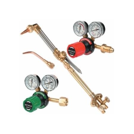 Best Welds G250 Series Cutting and Welding Outfit, 3/8 in to 5 in Cutting Cap, CGA-540/CGA-510, Standard 900-0384-2705