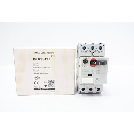 Fuji Electric MANUAL MOTOR STARTER 0.16-0.25A BM3RSR-P25