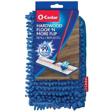 O-Cedar 145643 Flip Mop Refill, Chenille/Microfiber, Blue/White 170385