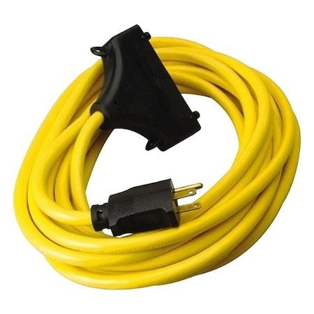 Southwire GFCI, Yellow, 50 ft, 3 Outlet, 12 AWG 26020148-1