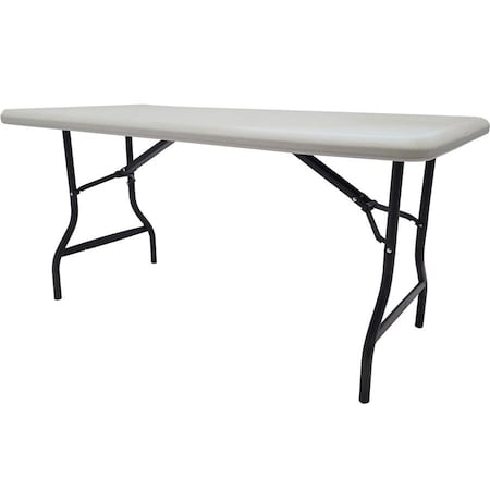 Iceberg IndestrucTable Industrial Folding Table, Platinum Granite Top, 30 in W x 60 in L x 29 in H 65213