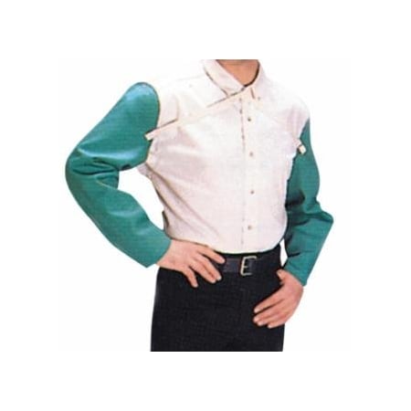 Best Welds FR Cotton Sateen Sleeves, 23 in L, Snaps Closure, One Size Fits Most, Visual Green 902-CA-350