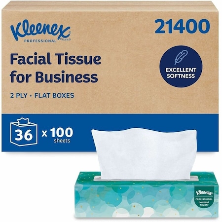 Kleenex 2 Ply Facial Tissue, 100 Sheets 21400