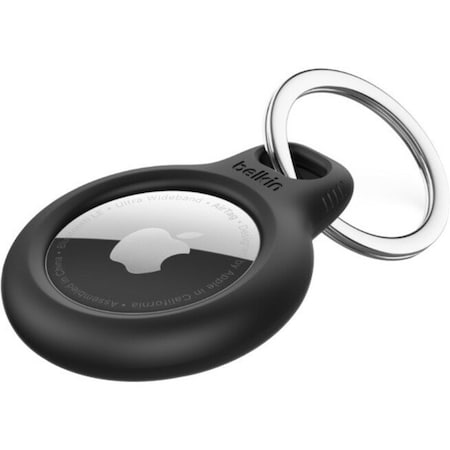Belkin Belkin Secure Holder with Key Ring for AirTag 2-Pack - Plastic - Black - 2 / Pack MSC002BTBK