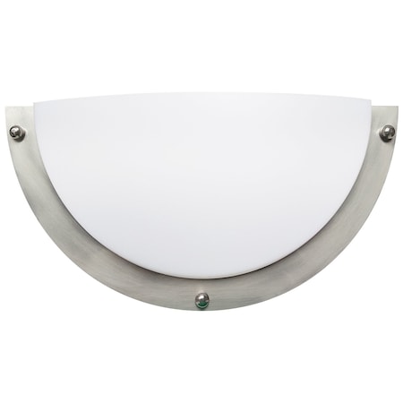 Sunlite LED Brushed Nickel 120V CRI 90 Dimmable 3000K, 4000K, 5000K Half Moon Sconce Light Fixture 49201-SU