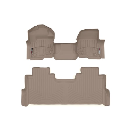 Weathertech Tan, Front and Rear Floorliners  Over The Hump 4510331-4510123