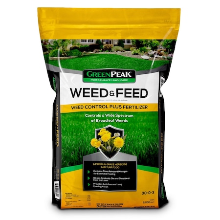 Greenpeak Weed & Feed Lawn Fertilizer For All Grasses 5000 sq ft 905315